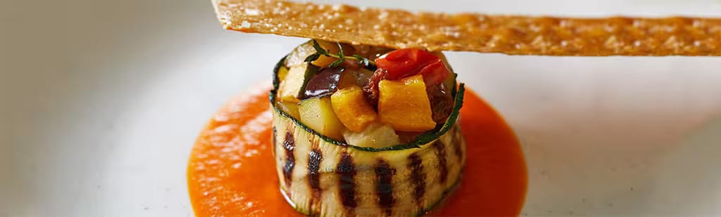 Oceania pride themselves on their five-course vegan menus