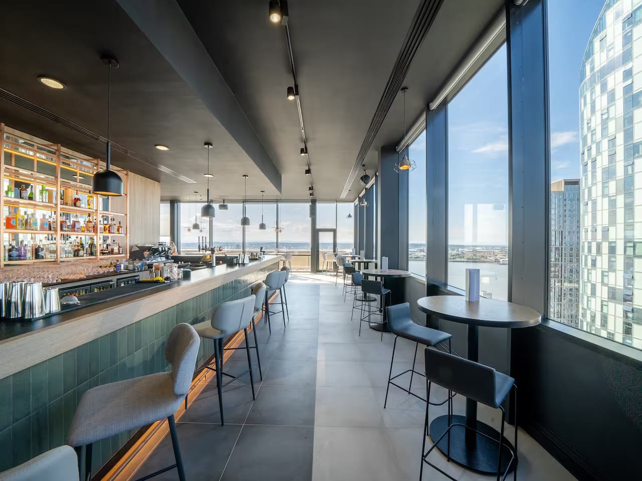 The 360 Sky Bar serves "cicchetti" snacks alongside its wines and cocktails