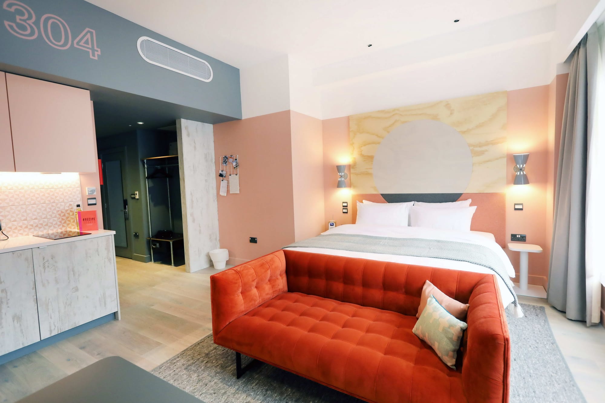 Room2's suites have bedroom, living, kitchen and bathroom spaces