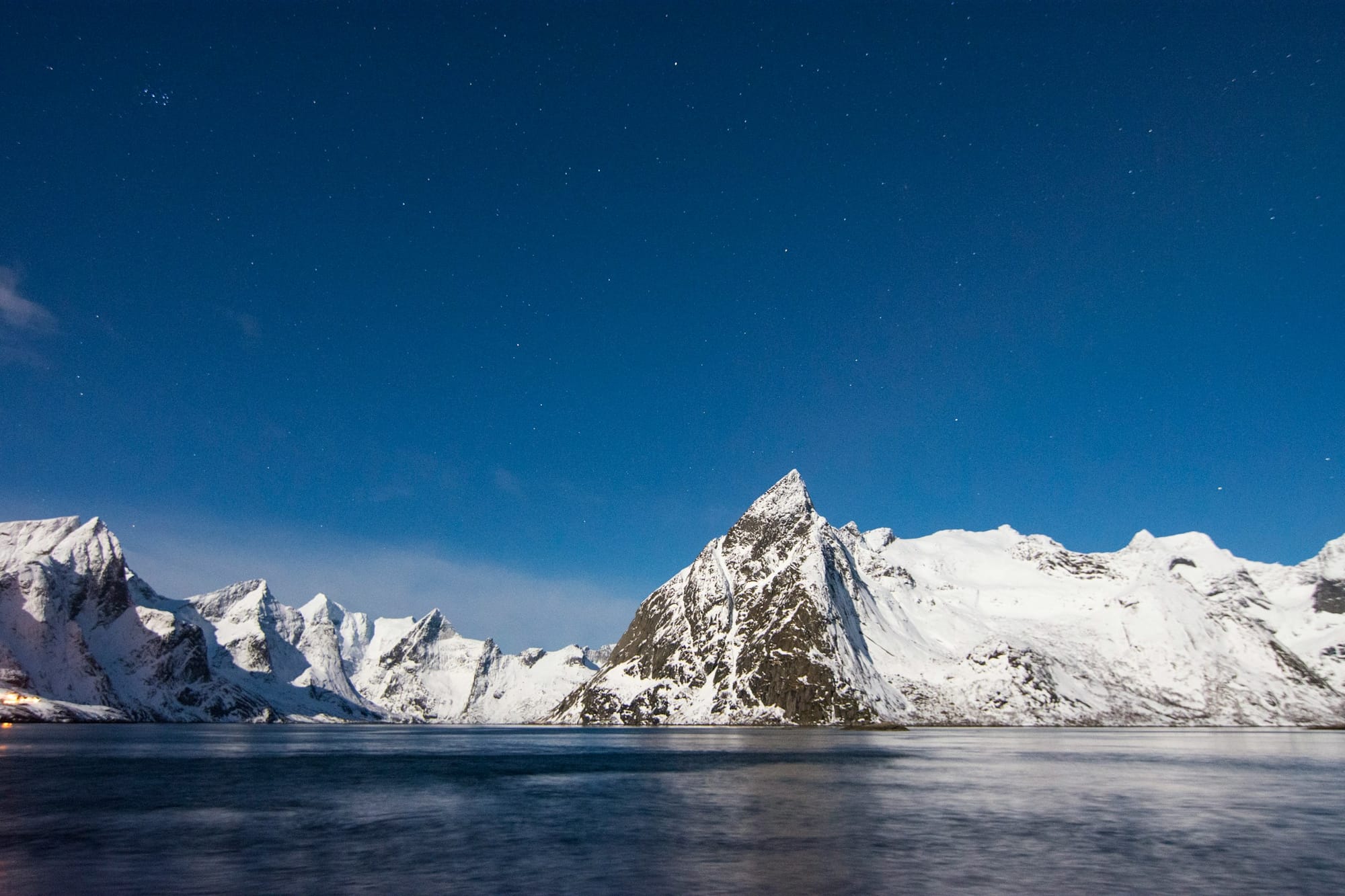 Enjoy the snow-capped mountains as you travel towards the Arctic circle in autumn