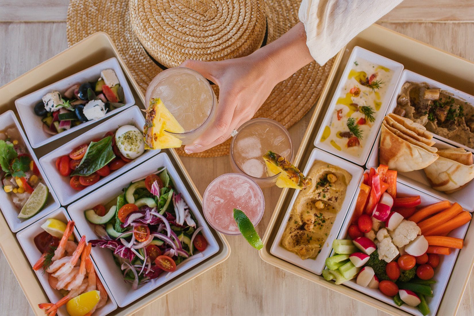 Food at the Coco Beach Club is served all day