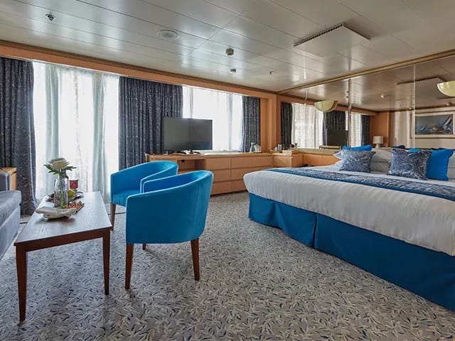 The premium suites feature king beds, floor to ceiling windows and balcony