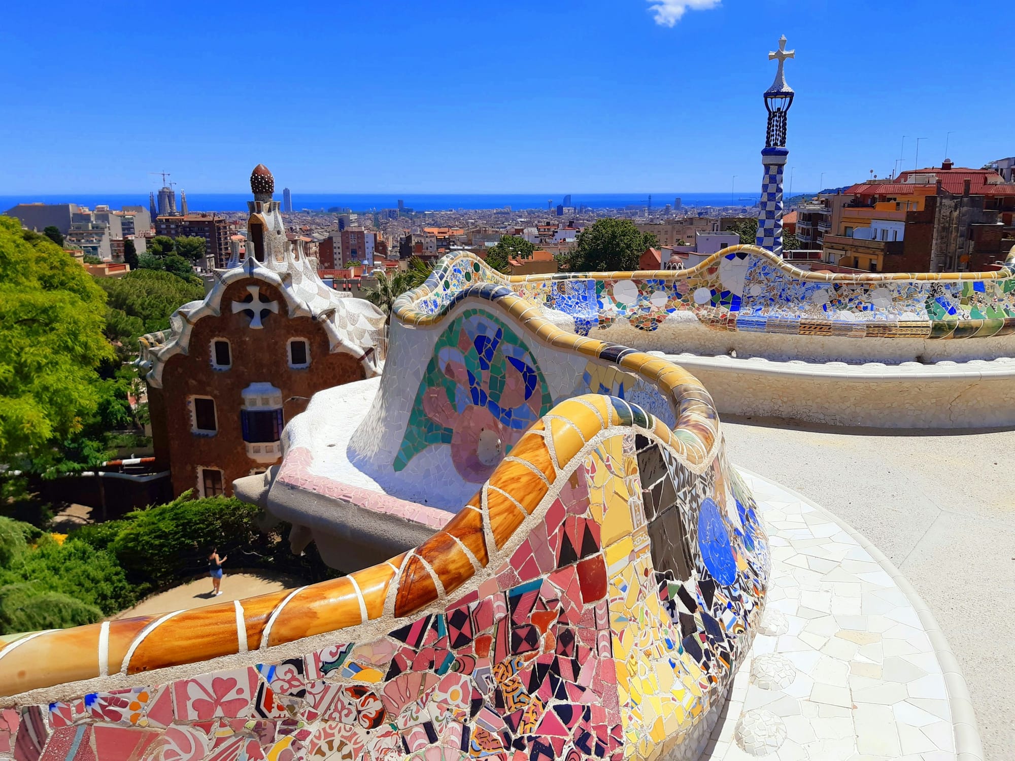 There's always surprises around the corner in Barcelona, such as these benches designed by Gaudi