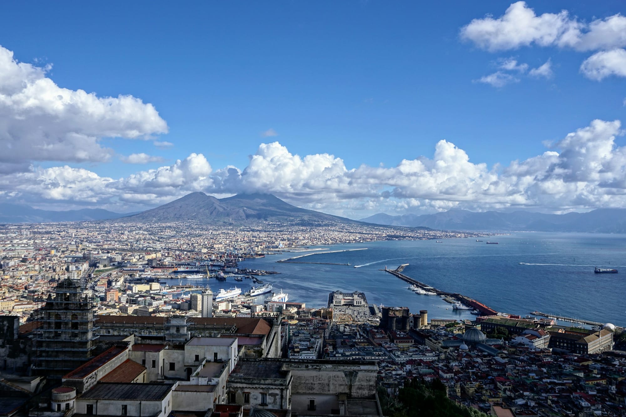 The city of Naples oozes charm under the watchful eye of Mount Vesuvius