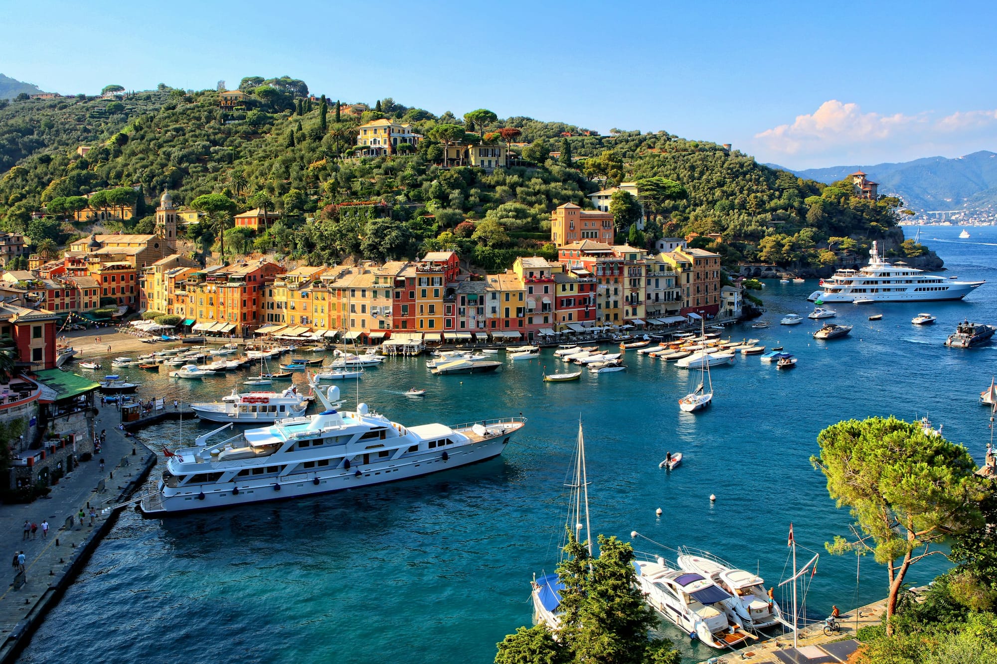 The views as you tender in Portofino are spectacular