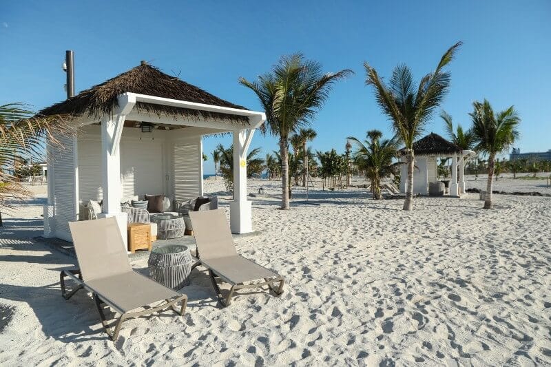 Enjoy the serenity of Ocean Cay from a beach cabana