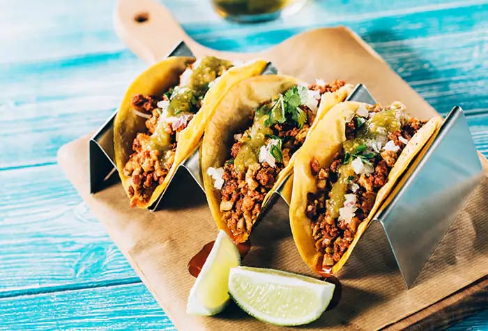 Tacos are highly recommended if you're looking for a lighter lunch