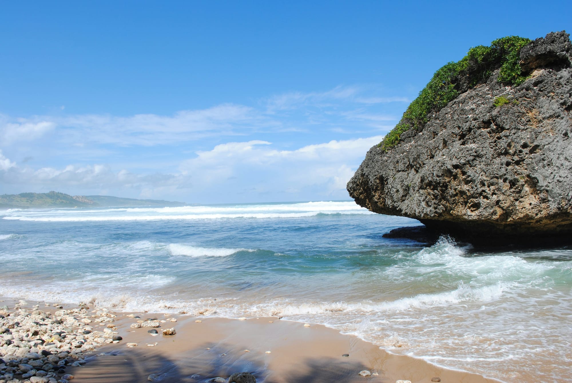 Watch as the waves roll in at Bathsheba beach