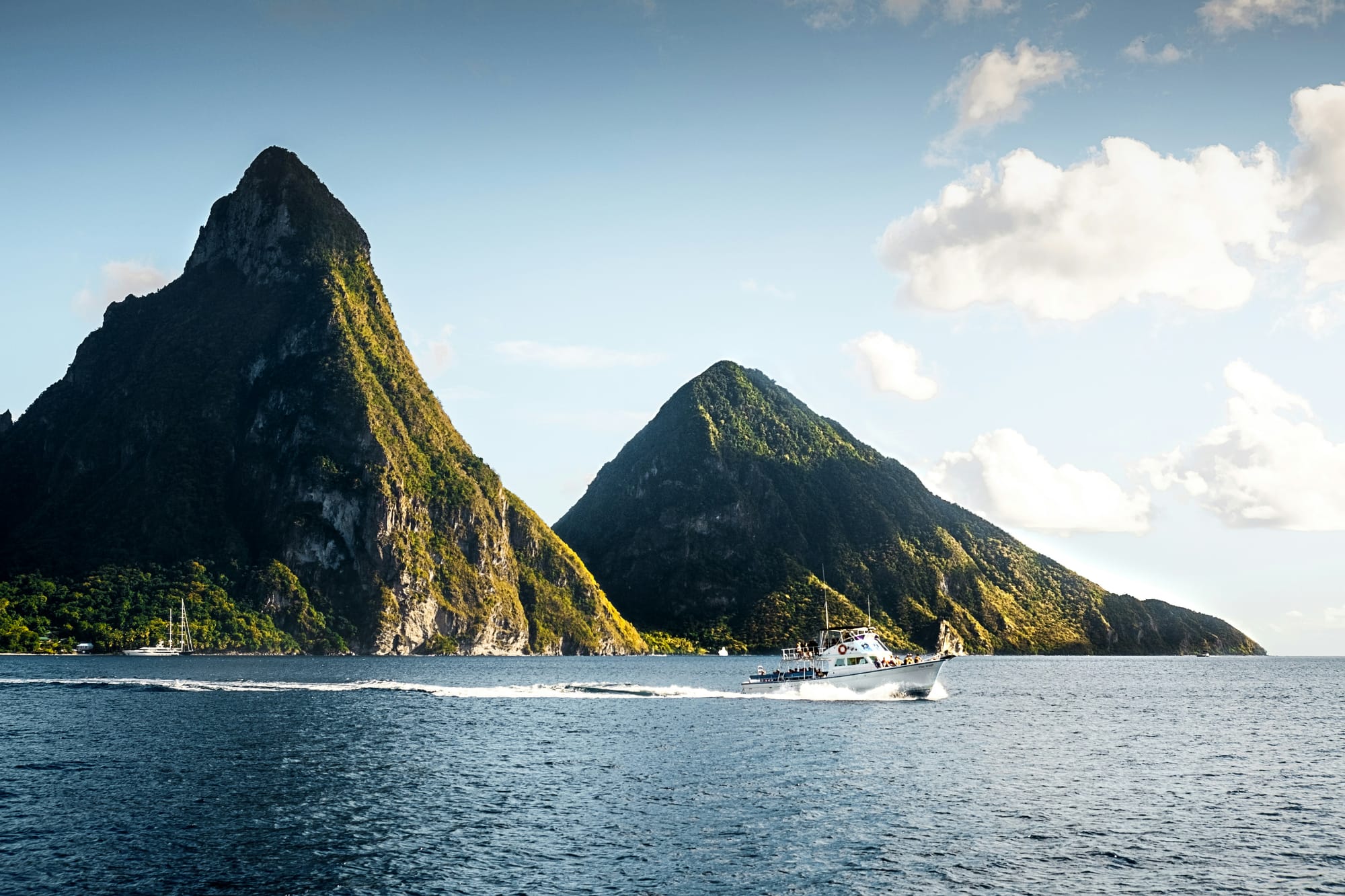 Take a boat or head on a hike to see the wonders of the Pitons