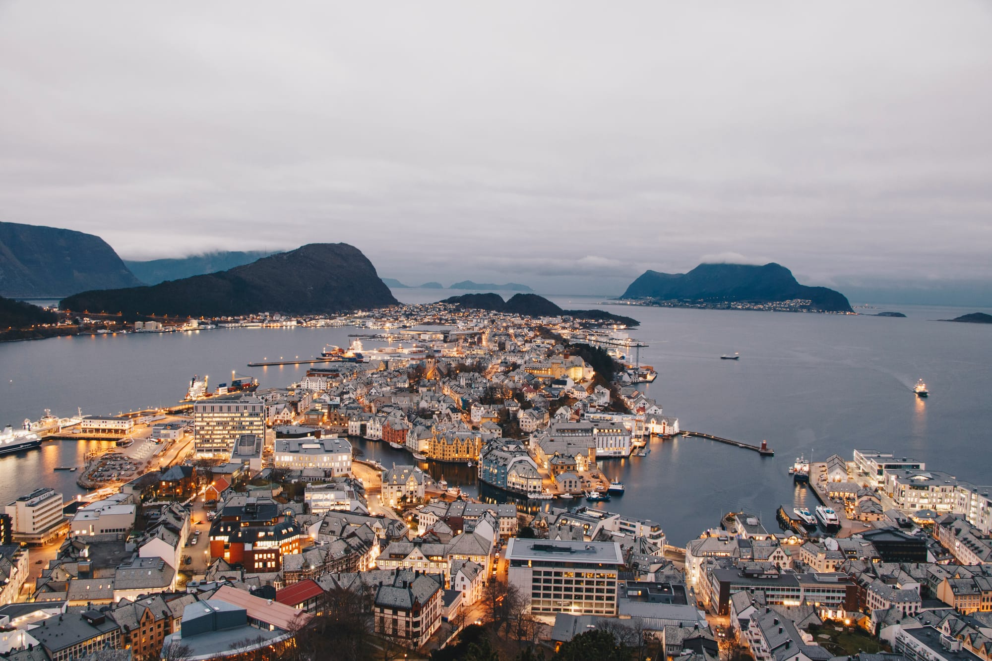 Head up Mount Aksla to get the best view of Ålesund